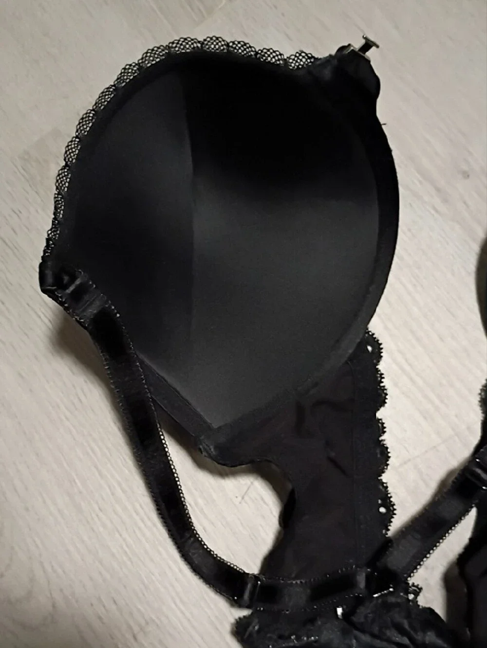 Adore Me Black Longline Lace-Back Bra